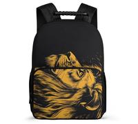 TPISLI Lion Illustration Backpack for Girls School Years 2-5, Animal Rucksack for Girls Boys, Lightweight School Bag, 1680D Fabric, Primary Classes, Daily Essentials