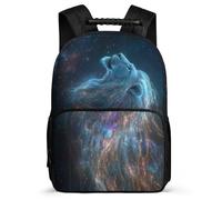 TPISLI Lion Illustration Daypack for Kids and Teens School Years 1-4 Animal Design Backpack Primary Age 6-11 Girls Boys, Lightweight 1680D Fabric Back to School Gift