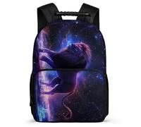 TPISLI Lion Illustration School Backpack for Girls Primary Classes Animal Design Daypack 7-11 Year Olds Boys Girls, Lightweight Adjustable Straps Birthday Gift