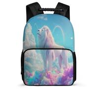 TPISLI Lion Motif School Backpack for Girls Boys Age 5-10 Animal Illustration Backpack for Boys School Years 1-4, Sturdy Handle Adjustable Straps Travel Daily Use