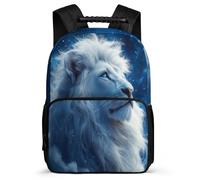 TPISLI Lion Motif School Backpack Primary Age 6-11 for Boys Girls, Animal Daypack for Students, Lightweight Bag, 1680D Fabric, Primary Classes, Daily Essentials