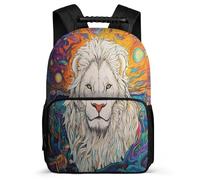 TPISLI Lion Pattern Backpack for Girls Boys Primary Years 4-6, Animal Design Rucksack for Students, Lightweight School Bag, 1680D Fabric, Primary Classes, Daily Essentials