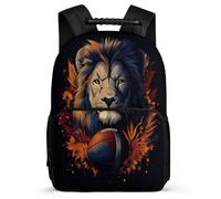TPISLI Lion Pattern School Bag Primary School for Kids and Teens 7-11 Year Olds Animal Motif Backpack Students, Side Pockets Padded Back Outdoor Day Trips