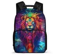 TPISLI Lion Print Backpack for Girls Boys Primary Years 4-6, Animal Pattern Rucksack for Students, Lightweight School Bag, 1680D Fabric, Primary Classes, Daily Essentials