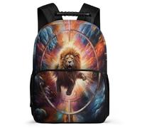 TPISLI Lion School Backpack for Children 7-11 Year Olds Animal Lion Rucksack for Students School Years 1-4, Soft Felt Details Durable Daily Essentials