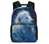 TPISLI Lion School Backpack for Children 7-11 Year Olds Animal Lion Rucksack for Students School Years 1-4, Soft Felt Details Durable Daily Essentials