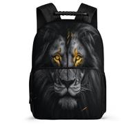TPISLI Lion School Backpack for Students Age 5-10 Animal Bookbag for Boys Girls Primary School, 1680D Fabric Soft Felt Details Daily Essentials