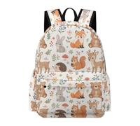 TPISLI Little Animals School Bag Students Year 4 Animals Book Bag Boys Year 7-9 16.5 Inch Laptop Rucksack Junior School Hiking Day Trips Daily Carry