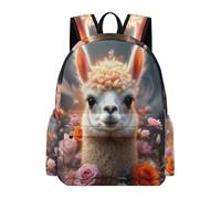 TPISLI Llama Bookbag Kids 7-11 Year Olds Animal Alpaca Backpack Teens Year 9 Durable Lightweight Autumn Trip School Bag Primary to Secondary Travel Gift Daily Carry