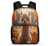 TPISLI Llama Daypack for Children School Years 1-4 Animal Alpaca Daypack 8-12 Years Children, Soft Felt Details Adjustable Straps Back to School Gift