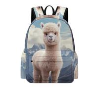 TPISLI Llama Design Bookbag Kids Age 10-14 Animal Alpaca Book Bag Boys Year 4 Trendy Modern 11.6 Inch Laptop Daypack Outdoor Day Trips Back to School Gift Travel Use