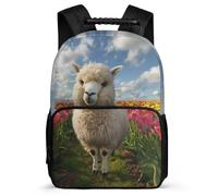 TPISLI Llama Motif Daypack for Kids Primary School, Animal Design Backpack 6-11 Years, Durable School Bag, Soft Felt Details, Short Trips, Everyday Use