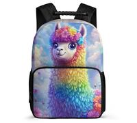 TPISLI Llama Pattern Daypack for Kids and Teens 7-11 Year Olds Animal Alpacas Rucksack for Girls Boys Primary Classes, Padded Back Sturdy Handle Travel Daily Use