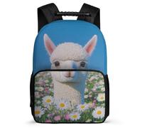 TPISLI Llama School Backpack for Kids and Teens Year 3-6 Animal Alpaca Daypack for Kids and Teens Year 2-5, Soft Felt Details Lightweight Outdoor Day Trips