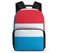 TPISLI Luxembourg Flag Pattern School Backpack Primary School for Girls Boys Year 3-6 Flags Bookbag Boys, Adjustable Straps Soft Felt Details Outdoor Day Trips