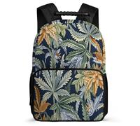 TPISLI Marijuana Leaf Daypack for Children School Years 1-4 Plant Print Daypack 8-12 Years Children, Soft Felt Details Adjustable Straps Back to School Gift