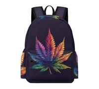 TPISLI Marijuana Leaves School Bag for Boys Girls School Years 6-10 Backpack Plant Printed Rucksack for Year 7-10 Study, Practical Outdoor Rucksack for Outdoor Trips and Classes