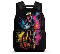 TPISLI Motocross Rucksack for Kids School Years 1-4 Motorbike Backpack School Years 2-5 Kids and Teens, Sturdy Handle Adjustable Straps Outdoor Day Trips