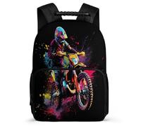 TPISLI Motorcycle Backpack for Kids Primary Age 6-11 Motorbike Bookbag for Boys Girls Primary School, Sturdy Handle Adjustable Straps Birthday Gift