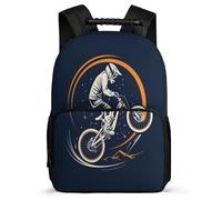TPISLI Motorcycle School Backpack Year 3-6 for Boys Girls Primary Age 6-11 Motorbike School Bag Kids and Teens, Lightweight Sturdy Handle Daily Essentials