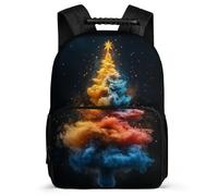 TPISLI Mushroom Cloud Backpack for Kids 6-11 Years, Christmas Theme School Bag for Kids, Lightweight Rucksack, Side Pockets, Padded Back, Travel Daily Use