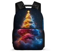 TPISLI Mushroom Cloud Backpack School Years 1-4 for Students 7-11 Year Olds Christmas Theme Rucksack Kids and Teens, Side Pockets Soft Felt Details Back to School Gift