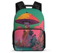 TPISLI Mushroom Motif Rucksack for Kids 6-11 Years, Plant Theme Bookbag for Students, Durable Backpack, 1680D Fabric, Primary Classes, Daily Essentials