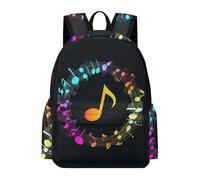TPISLI Musical Notes Backpack Girls 10 Year Olds Music Lover School Bag Boys Age 16 Durable Cool Hiking Bookbag Daily Use Secondary School Outdoor Travel Daily Carry