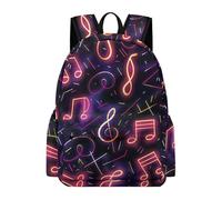TPISLI Musical Notes Backpack Girls 10 Year Olds Music Lover School Bag Boys Age 16 Durable Cool Hiking Bookbag Daily Use Secondary School Outdoor Travel Daily Carry