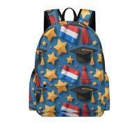 TPISLI Netherlands Flag Daypack Children Age 9 Graduation Book Bag Boys Year 4 Modern Trendy 15.6 Inch Laptop School Backpack Primary to Secondary Travel Gift Outdoor Gift