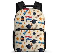 TPISLI Netherlands Flag School Backpack for Students Year 3-6 Graduation Rucksack for Girls Primary Classes, Lightweight Sturdy Handle Back to School Gift