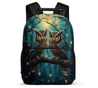 TPISLI Owl Backpack for Boys Girls Primary School Bird Theme Rucksack Primary Age 6-11 Students, Sturdy Handle Adjustable Straps Back to School Gift