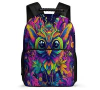 TPISLI Owl Colourful Rucksack for Kids 6-11 Years, Bird Motif Bookbag for Students, Durable Backpack, 1680D Fabric, Primary Classes, Daily Essentials