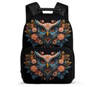 TPISLI Owl Flower Pattern School Bag School Years 1-4 for Kids and Teens Ages 6-10 Bird Print Bookbag Boys Girls, Adjustable Straps Lightweight Daily Essentials