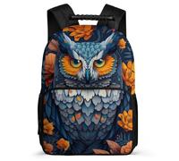 TPISLI Owl Motif Backpack for Girls Boys Primary Years 4-6, Bird Pattern Rucksack for Students, Lightweight School Bag, 1680D Fabric, Primary Classes, Daily Essentials