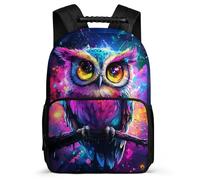 TPISLI Owl Motif Backpack for Kids 6-11 Years, Bird Pattern School Bag for Kids, Lightweight Rucksack, Side Pockets, Padded Back, Travel Daily Use