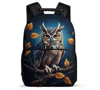 TPISLI Owl Motif Backpack for Kids and Teens Ages 6-10 Bird School Bag for Children Primary Classes, Padded Back Adjustable Straps Short Trips