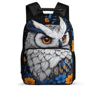 TPISLI Owl Motif Daypack Primary Classes for Students 7-11 Year Olds Bird Pattern School Bag Boys, Adjustable Straps Soft Felt Details Back to School Gift