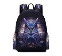 TPISLI Owl Motif School Backpack Boys Girls 10-16 Rucksack Bird Print Book Bag for Senior Classes, Durable Daypack for Autumn Trip and Study Days and Weekend Day Trips