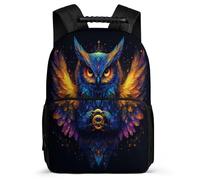 TPISLI Owl Motif School Backpack Primary Classes for Kids Primary Age 6-11 Bird Pattern Rucksack Kids and Teens, Lightweight 1680D Fabric Travel Daily Use