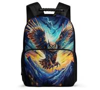 TPISLI Owl Pattern Backpack for Kids and Teens Year 3-6 Bird School Bag for Girls Junior School, Side Pockets Soft Felt Details Outdoor Day Trips