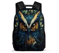 TPISLI Owl Pattern Daypack for Girls Primary School, Bird Motif Backpack 6-11 Years, Durable School Bag, Soft Felt Details, Short Trips, Everyday Use