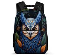 TPISLI Owl Pattern School Backpack for Boys Girls School Years 1-4 Bird Motif Backpack Primary Age 6-11 Kids, 1680D Fabric Soft Felt Details Short Trips