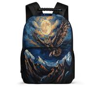TPISLI Owl Pattern School Bag for Boys Girls Primary Classes Bird School Bag 7-11 Year Olds Students, Lightweight Soft Felt Details Outdoor Day Trips