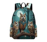 TPISLI Owl Print Bookbag Students Year 4 Bird Design Rucksack Girls School Years 4-8 Durable Cool 11.6 Inch Laptop Daypack Secondary School Hiking Travel Use