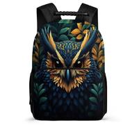 TPISLI Owl Print Daypack Primary Classes for Kids and Teens 8-12 Years Bird Design School Bag Boys Girls, 1680D Fabric Adjustable Straps Birthday Gift