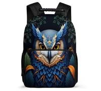 TPISLI Owl Print School Backpack for Girls 7-11 Year Olds Bird Design Rucksack for Girls Primary Classes, Side Pockets Adjustable Straps Daily Essentials