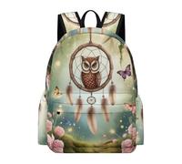 TPISLI Owl Rucksack Children Age 9 Bird Theme School Bag Students Year 10 Modern Trendy 14 Inch Laptop Rucksack Secondary School Hiking Travel Everyday Use