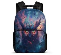 TPISLI Owl Rucksack for Boys 7-11 Year Olds, Bird Print Bookbag for Students, Durable Backpack, Side Pockets, Padded Back, Travel Daily Use