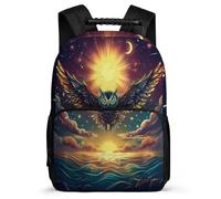 TPISLI Owl School Bag Primary School for Kids and Teens 7-11 Year Olds Bird Theme Backpack Students, Side Pockets Padded Back Outdoor Day Trips